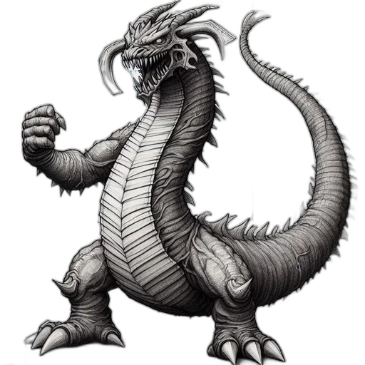 dragon, creature, animal, staff transparent PNG cut-out