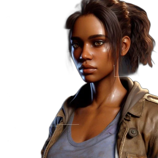 jacket, face, staff, weapon transparent PNG cut-out