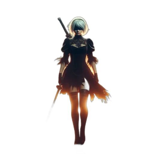 sword, staff, weapon, dress transparent PNG cut-out