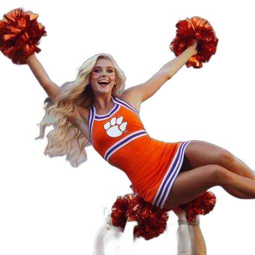 cheerleader, part, college, football transparent PNG cut-out