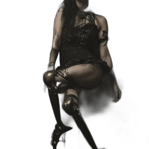 dress, mask, robot, staff transparent PNG cut-out