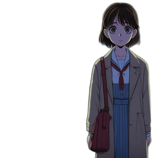 dress, jacket, staff, face transparent PNG cut-out