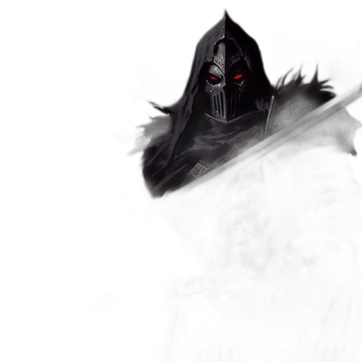 mask, creature, face, sword transparent PNG cut-out