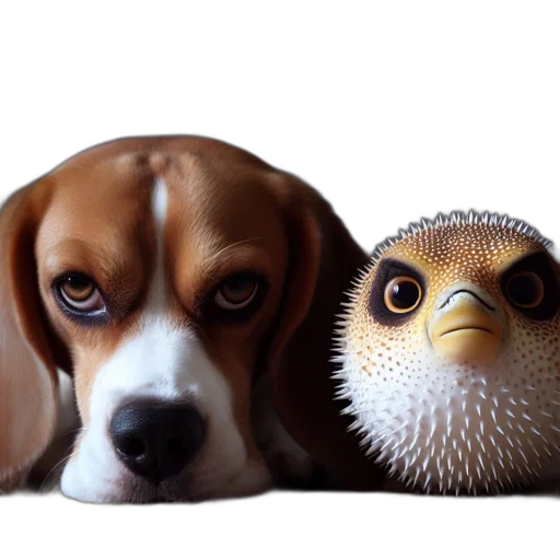 animal, photorealistic, 3d render, oil painting transparent PNG cut-out
