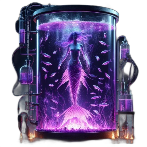 bottle, cyberpunk, concept art, vaporwave transparent PNG cut-out
