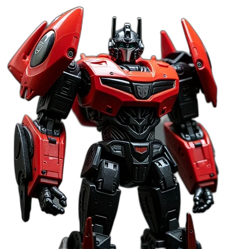 robot, concept art, 3d render, red transparent PNG cut-out