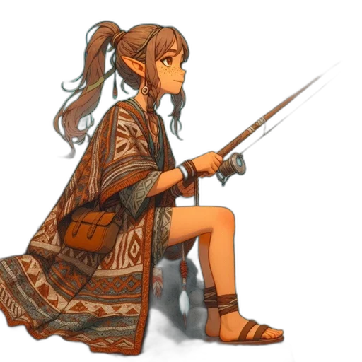 staff, sword, weapon, dress transparent PNG cut-out