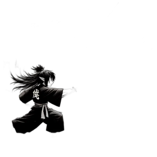 sword, weapon, hair, robot transparent PNG cut-out