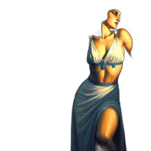 dress, jewelry, staff, concept art transparent PNG cut-out