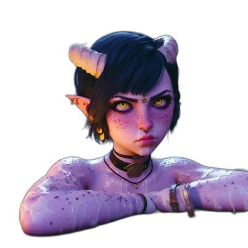 staff, face, mask, creature transparent PNG cut-out