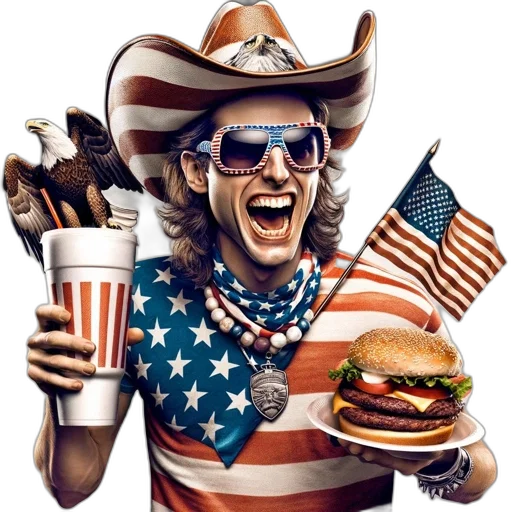 food, photorealistic, individual, donning transparent PNG cut-out