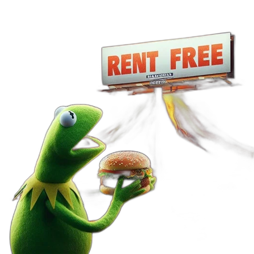 food, 3d render, fire, neon lights transparent PNG cut-out