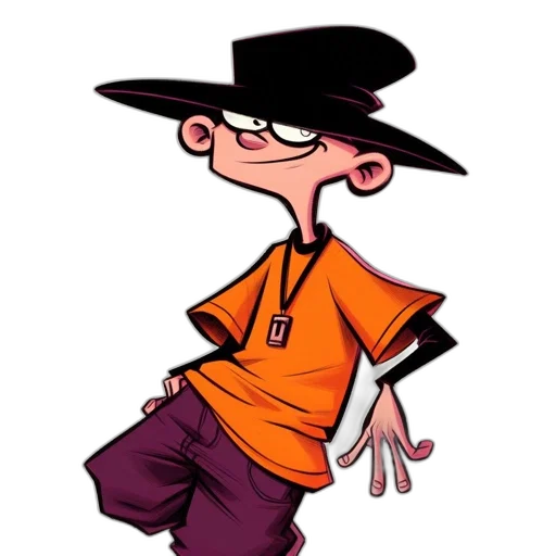 hat, jacket, staff, cartoon transparent PNG cut-out