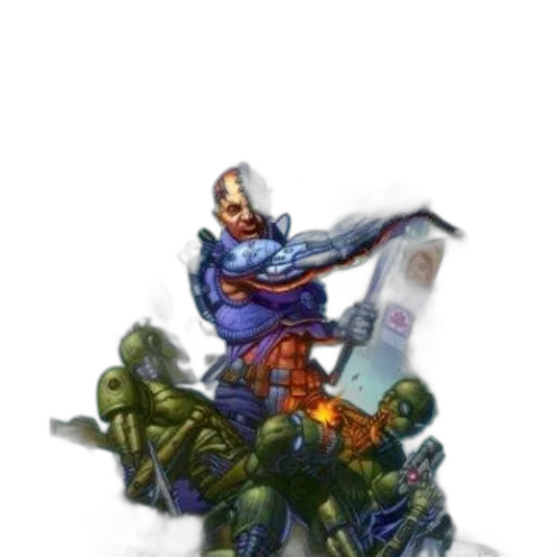 staff, weapon, robot, jacket transparent PNG cut-out