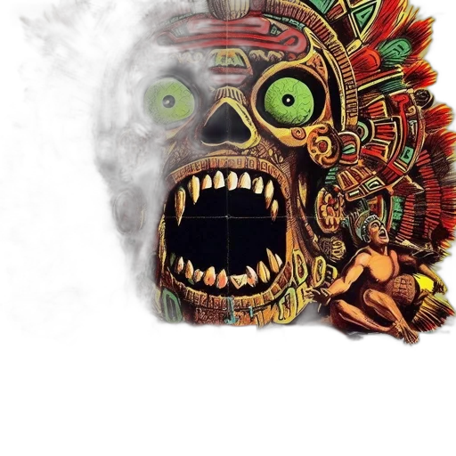 mask, face, creature, staff transparent PNG cut-out