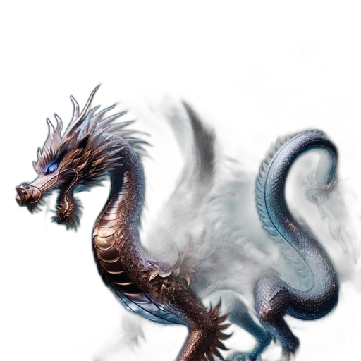dragon, creature, staff, animal transparent PNG cut-out