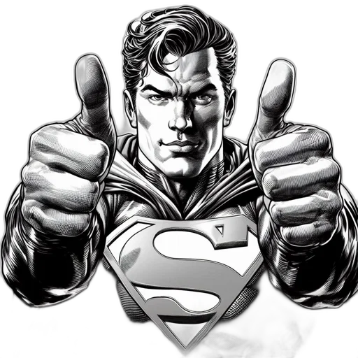 comic book art, cartoon, detailed, black transparent PNG cut-out
