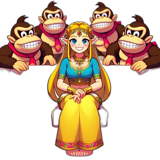 crown, animal, staff, concept art transparent PNG cut-out