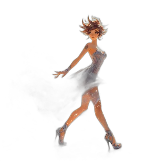 dress, shoes, creature, hair transparent PNG cut-out