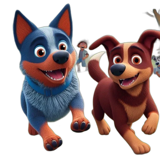 animal, 3d render, concept art, blue transparent PNG cut-out