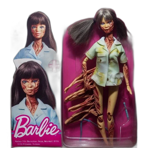 concept art, modified, barbie, doll transparent PNG cut-out