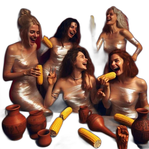 hair, food, concept art, oil painting transparent PNG cut-out