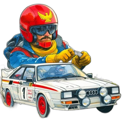 car, concept art, photorealistic, cartoon transparent PNG cut-out