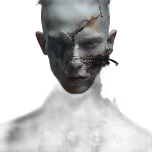 face, mask, creature, robot transparent PNG cut-out