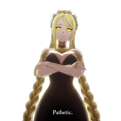 dress, staff, hair, jewelry transparent PNG cut-out