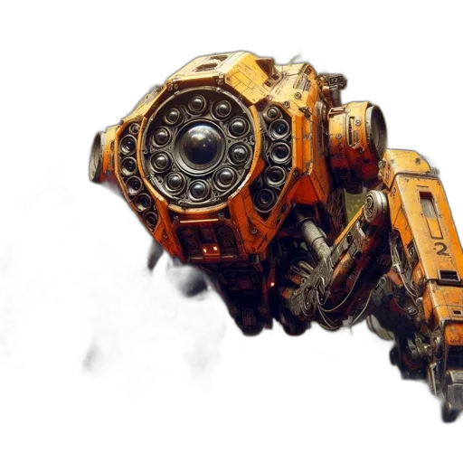 robot, weapon, car, concept art transparent PNG cut-out