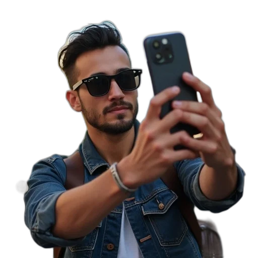 jacket, face, staff, hair transparent PNG cut-out