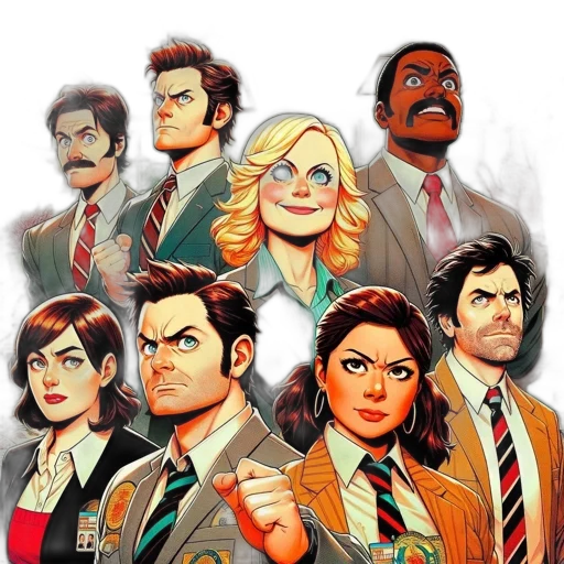 staff, jacket, comic book art, cartoon transparent PNG cut-out