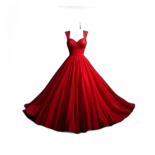 dress, crown, jewelry, 3d render transparent PNG cut-out