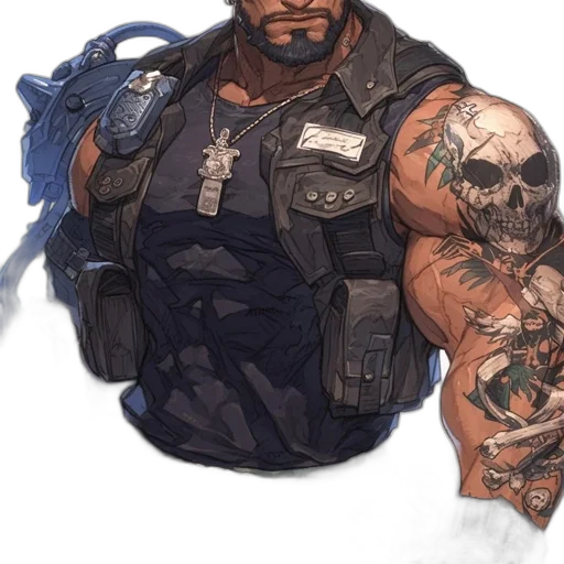 weapon, face, concept art, comic book art transparent PNG cut-out