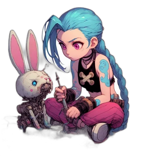 robot, weapon, cyberpunk, pixel art transparent PNG cut-out