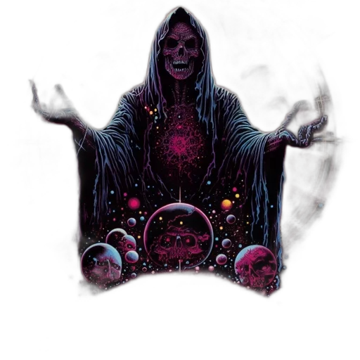 creature, mask, crown, staff transparent PNG cut-out