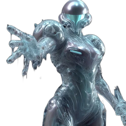 robot, creature, concept art, 3d render transparent PNG cut-out