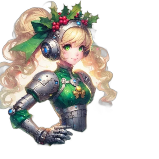 robot, crown, weapon, staff transparent PNG cut-out