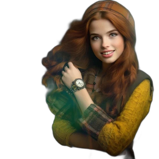 hair, jewelry, jacket, animal transparent PNG cut-out