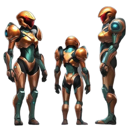 robot, concept art, 3d render, cyberpunk transparent PNG cut-out
