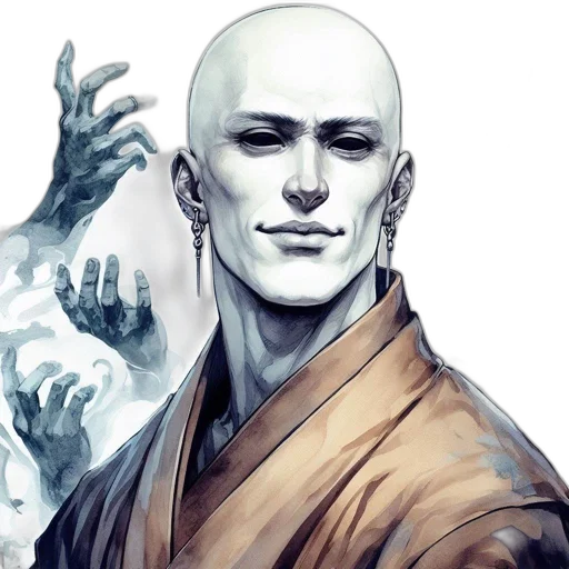 face, mask, staff, comic book art transparent PNG cut-out