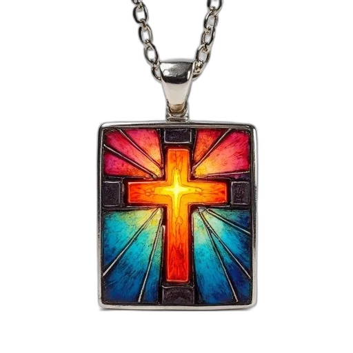 jewelry, silver, necklace, square transparent PNG cut-out