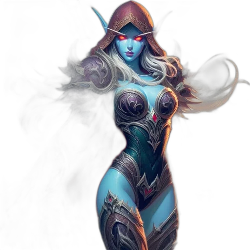 dress, fantasy art, concept art, comic book art transparent PNG cut-out