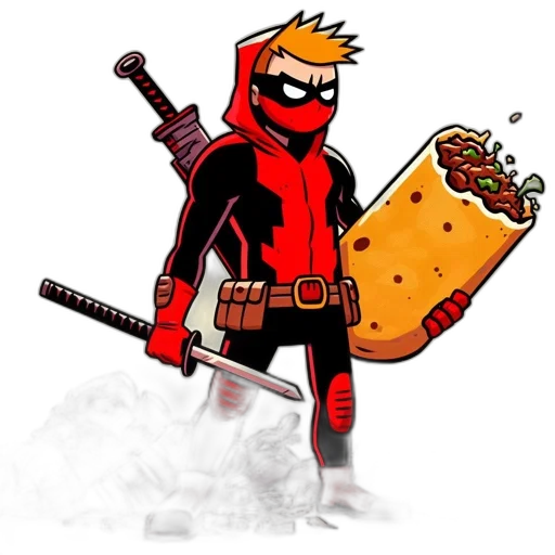 food, comic book art, concept art, pixel art transparent PNG cut-out