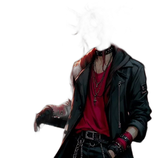 jacket, mask, face, weapon transparent PNG cut-out
