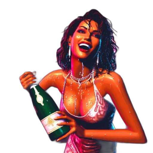 bottle, pixel art, concept art, oil painting transparent PNG cut-out
