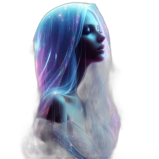 hair, face, dress, mask transparent PNG cut-out