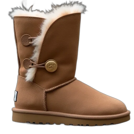 shoes, ugg, bailey, button transparent PNG cut-out