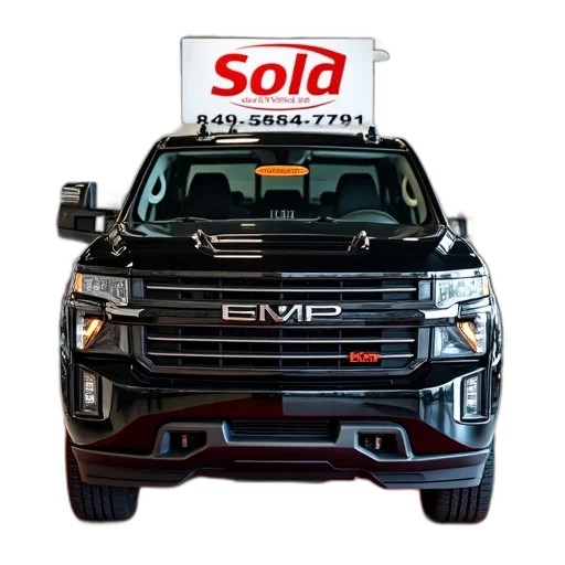 black, pickup, truck, parked transparent PNG cut-out