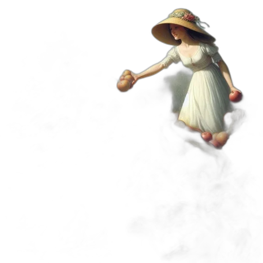staff, dress, hat, umbrella transparent PNG cut-out